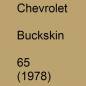 Preview: Chevrolet, Buckskin, 65 (1978).